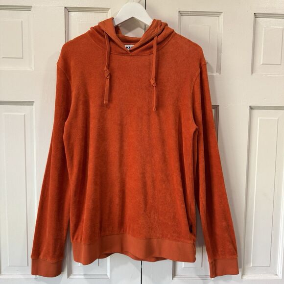 J Lawrence Khakis of Carmel Pullover Hoodie Top Terry Cotton Coastal Casual M/L - Picture 2 of 12